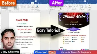 Brochure Design Practice in Microsoft Word | Word Exercise for Beginners | Hindi Tutorial