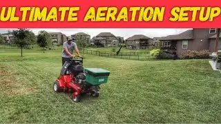 Spreader Attached To Stand On Aerator= The Best Aeration Setup