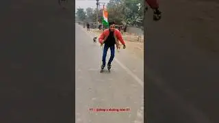 Flying High with Pride! 🇮🇳 High Speed Skating with Tiranga 🔥 #Shorts #RepublicDay #new #skating