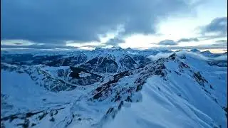Snow Covered Winter Mountain Landscape With Cinematic View And Cold Atmosphere Video