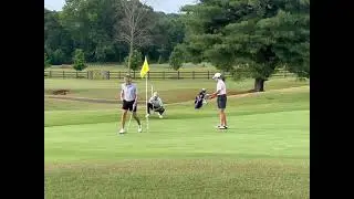 Justin Long Eagle on Hole 1 at Meadow Lakes Golf Club June 2023
