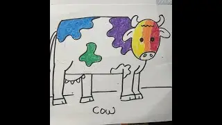 Part 2- Draw Farm animal-cow with Bold colors