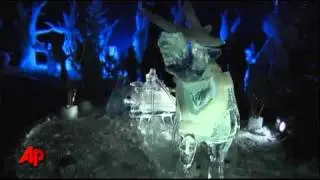 Raw Video: Cool, New Giant Ice Sculptures