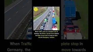 Germany's Traffic Law: How They Make Way for Emergency Vehicles! 🇩🇪 #shorts #driving