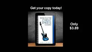 Bass Guitar Cheat Sheets, Bass Chords / Arpeggios, Scales, and Picking Exercises reference guides.