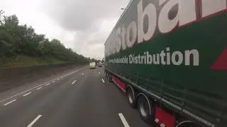 QE2 Bridge and Dartford tunnel hgv drive along