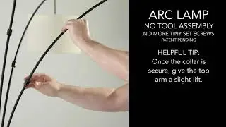 Adesso No Tool Arc Lamp with Multi Arm