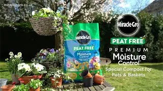 Miracle-Gro&reg; Peat Free Moisture Control Compost | For Pots, Containers & Hanging Baskets