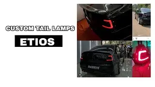 Etios Custom led taillight 🔥|| Modified Etios|| Led tail lamps#modifiedcars #customtaillights#etios