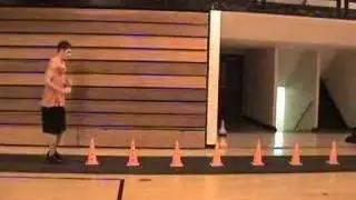 Vertical Double Leg Hops over Cones (Side)