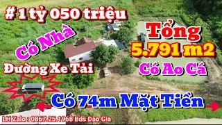 1tỷ 050triệu | Tổng 5.791m2 có nhà, có ao cá, đường xe tải LH 0867251968 #bdsbinhphuoc