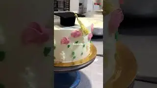 beautiful flowers graduation cake decoration ideas #cake #shorts