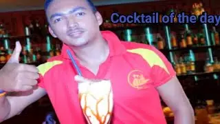 Classic Brandy cocktail by professional bartender, in India with amazing flair