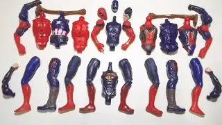 Rakitan superhero Spider-Man 2,captain America, VS Superman, VS seren head 
