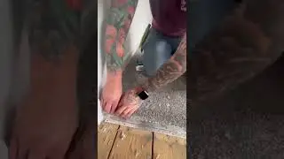 How To Fit Carpet Into Door Plate Trim Like A Pro #flooring  #howto  #shorts