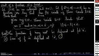Limit of a function at a point || Part  1 || Limits and Continuity