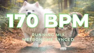 170 BPM Running Music | 1 Hour | Metronome Synced | Rock & EDM | Cadence Workout Mix