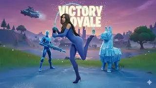 Fortnite X Kim Kardashian | Cerulean Blue Kim Kardashian Balenciaga Look | Victory Royale 4K 