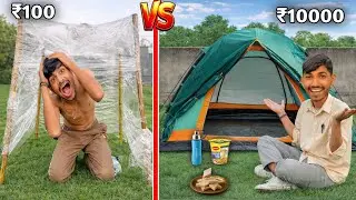 Low to high budget tent, house overnight, survival challenge