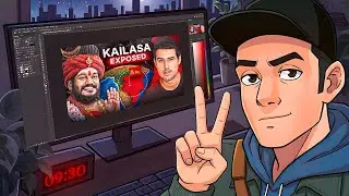 How to make Thumbnails like Dhruv Rathe l Photoshop Live Stream