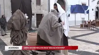 15 APRILE 2025   ACERENZA PZ GRANDE SUCCESSO PER LA VIA CRUCIS “JESUS SALVATOR MUNDI”