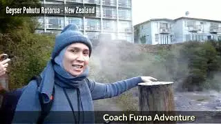 Air yang menyembur ke langit di Pohutu - Wisata Keren New Zealand