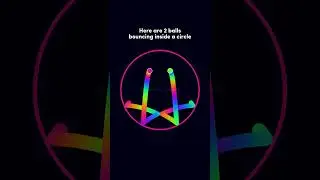 Balls bouncing together #satisfying #simulation #trending