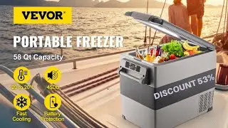 VEVOR 20L 22L 35L 45L 55L Car Refrigerator Mini Fridge Freezer Portable Compressor Cooler 12/24V DC