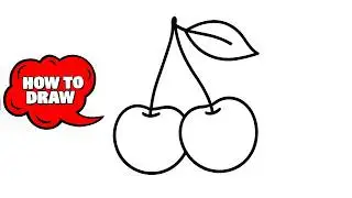 How to Draw a Cherry 🍒 | Easy Step-by-Step Drawing for Beginners