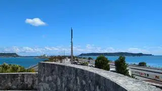 沖縄 冬の海中道路ロードパークからの絶景