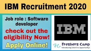 IBM Recruitment 2020 | Software Developer | Bangalore | Apply Online