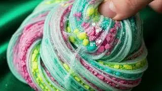 Satisfying slime ASMR crunching and poking sounds