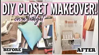 CLEAN WITH ME 2019 | DIY CLOSET TRANSFORMATION | Amy Darley
