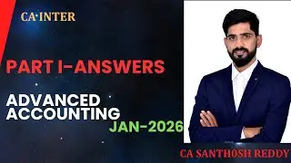 CA Inter advanced accounting|January 2026 paper | MCQ Solved| Grace Marks| CA Santhosh Reddy
