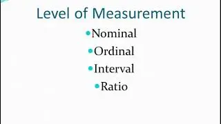 Level of Educational Measurement