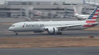 American Airlines Boeing 787-9 N835AN Landing at HND 34L