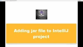 [ IntelliJ IDEA ] Adding jar file to IntelliJ project