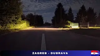 Driving in Croatia #91 - Night Drive from Zagreb to Dubrava (Vrbovec)