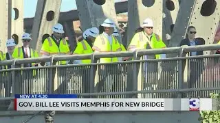 Gov. Lee walks across old I-55 bridge, touts plans for new one in Memphis