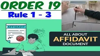 ORDER 19 of CPC, 1908 I AFFIDAVITS I RULE 1 to 3 