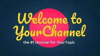 YouTube Channel Trailer Video Template (Editable)