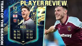 A PERFECT CDM! 🏴󠁧󠁢󠁥󠁮󠁧󠁿 92 TOTS DECLAN RICE PLAYER REVIEW! FIFA 22 ULTIMATE TEAM