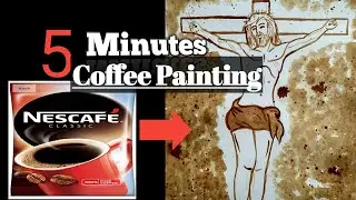Jesus Christ | Coffee painting for Begginers | jesus Drawing | CREATIVE DRAWING WALLAH
