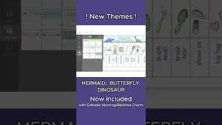 New Themes Availalbe in your Editable Morning / Bedtime folding Routine Chart