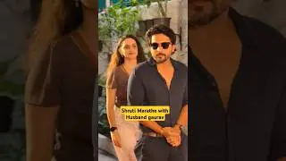 Shruti Marathe with Husband gaurav at Andhar Maya Webseries grand premiere #shrutimarathe #marathi