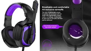 Emonoo Wired Headphone with Noise Cancelling Microphone for School/Work/Gaming,Stereo Gaming Headset