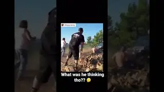 What was he thinking!?!? Did anyone fall?! #shorts #fail