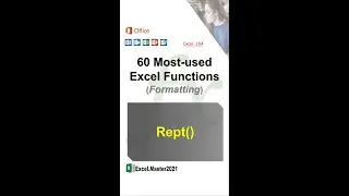 104 Excel Formatting Function - Rept #shorts #youtubeshorts
