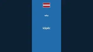 Basic Latvian Question Words