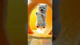 Orange Juice Splash: Puppy's Juicy Flip Smash #MilkBottleFlip #OrangeJuice #CutePuppy